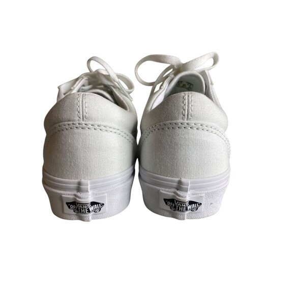 Vans Old Skool White Canvas Sneakers Womens Size 5.5 NEW - Picture 4 of 9